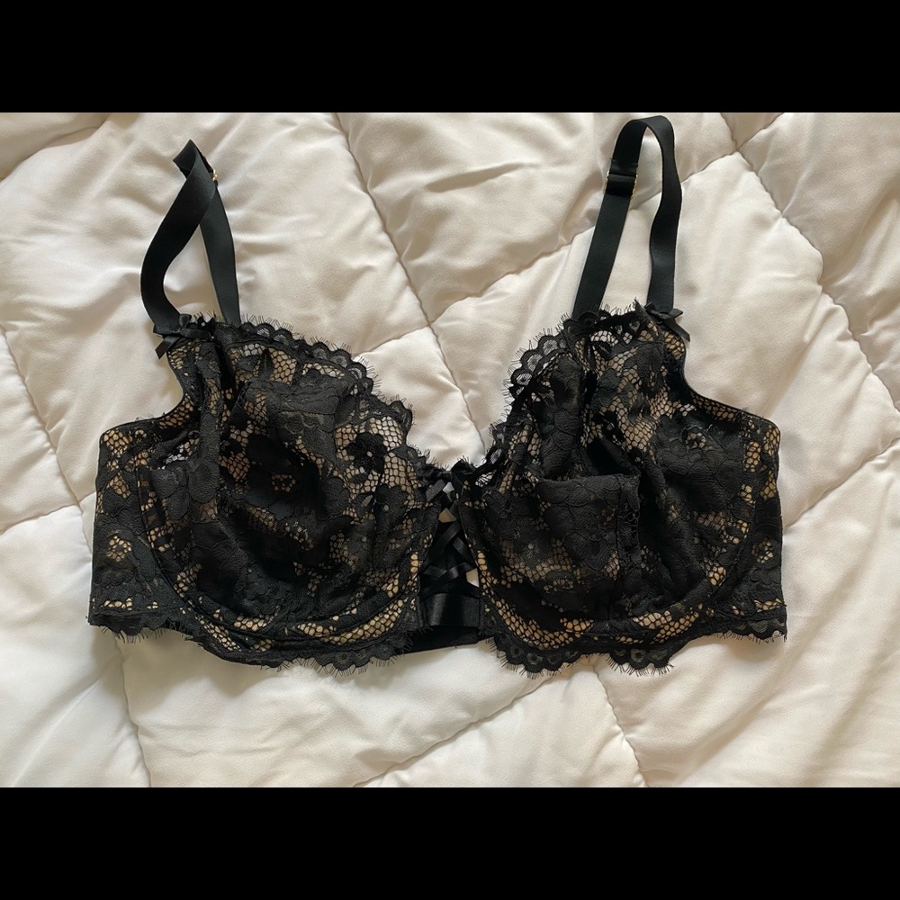 LACE UNLINED BALCONETTE BRA size 42DD